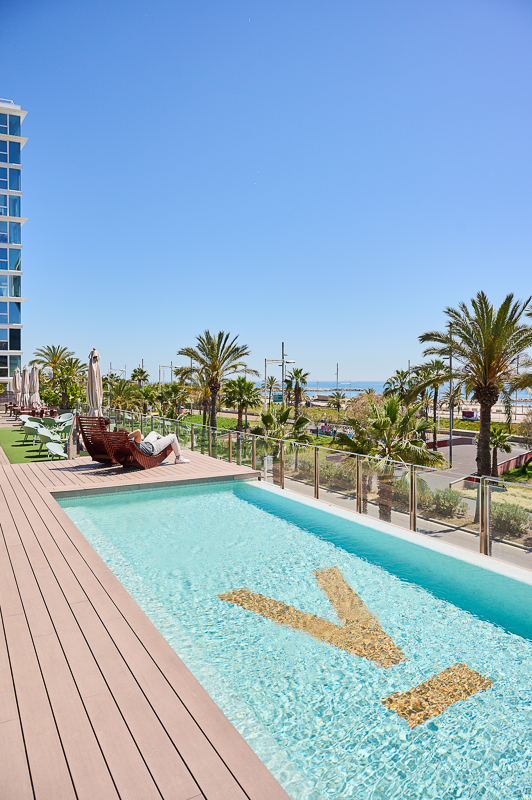 Swimming pool on Coworking terrace in Fórum, Barcelona